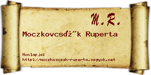 Moczkovcsák Ruperta névjegykártya